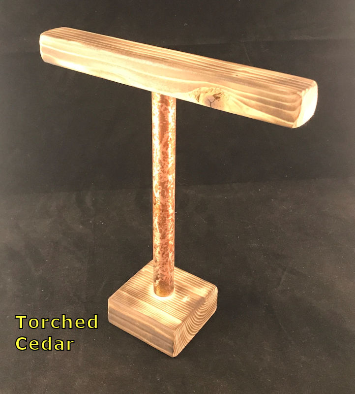 12" Bracelet Stand with Distressed Copper Risers (image for) 12" Bracelet Stand with Distressed Copper Risers