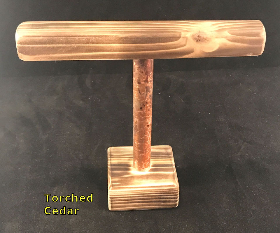 9" Bracelet Stand with Distressed Copper Risers (image for) 9" Bracelet Stand with Distressed Copper Risers