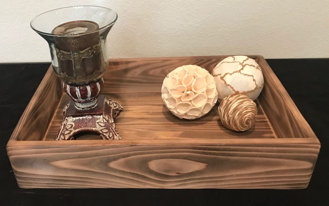 Display Tray in Torched Cedar (image for) Display Tray in Torched Cedar