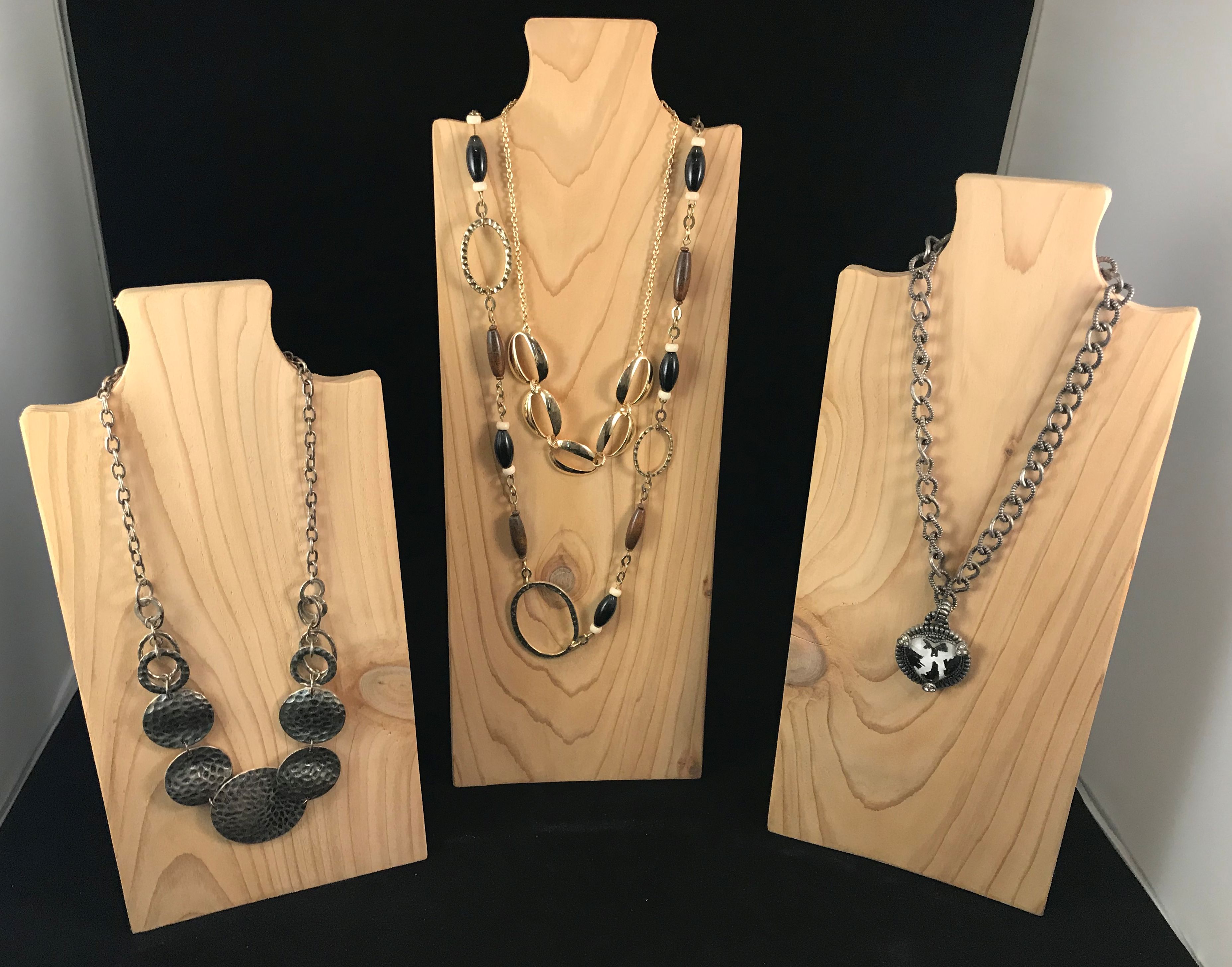 Necklace Display in Natural Cedar Wood (image for) Necklace Display in Natural Cedar Wood
